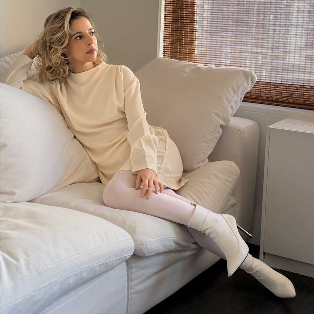 H&M Cream Midi Dress
